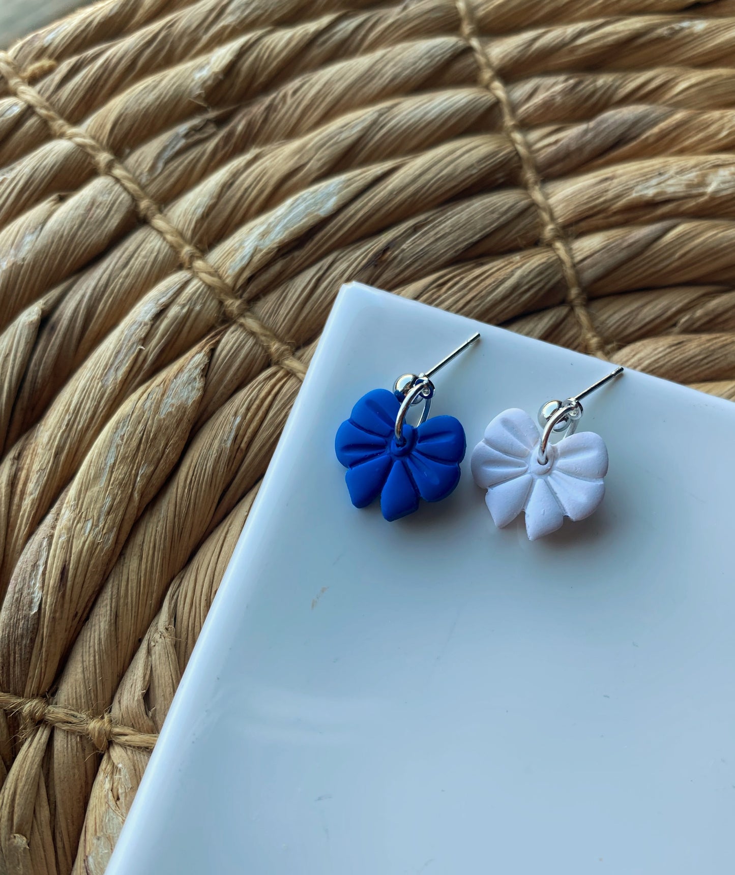 Bluejay Bow Dangles
